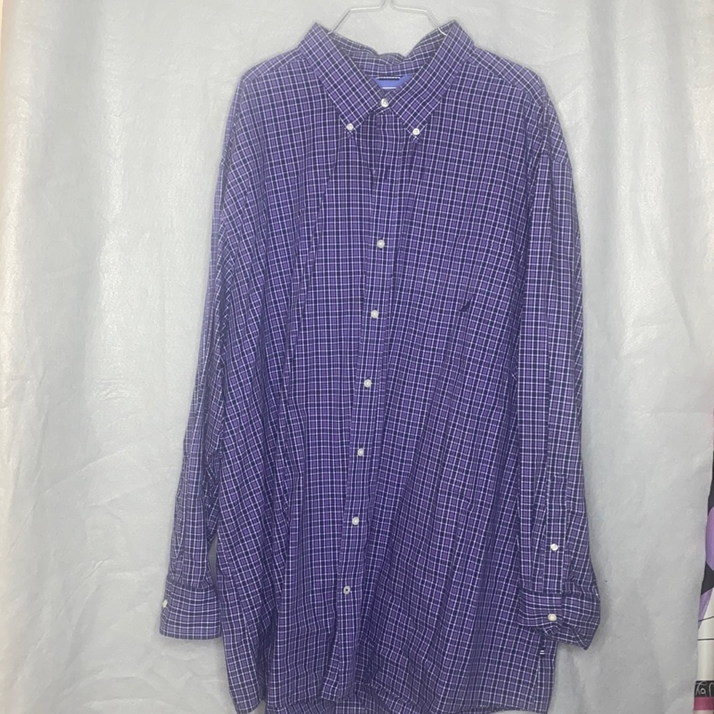 Purple plaid shirt